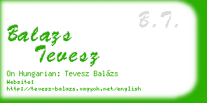 balazs tevesz business card